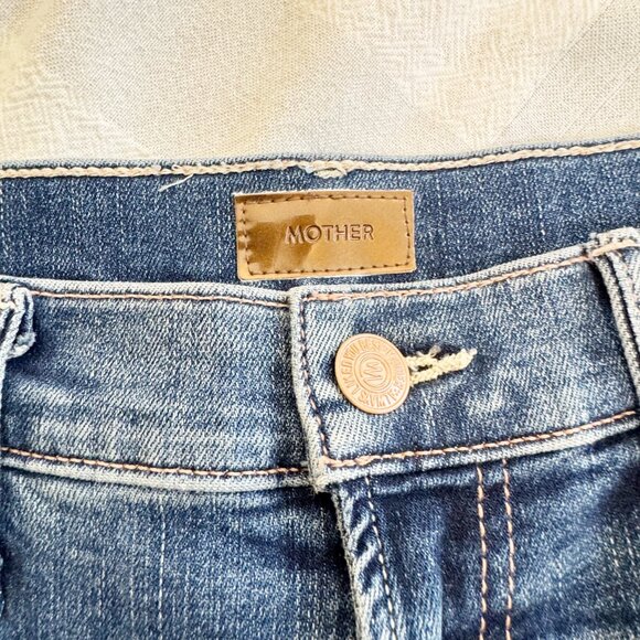 Mother The Insider Crop Step Chew Jeans | Size 29 | Dancin’ on Coals Wash - Picture 10 of 16